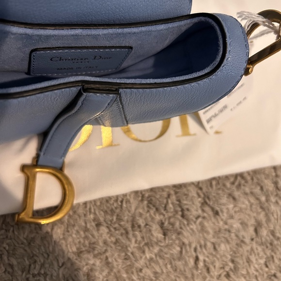 Dior Light Blue Micro Saddle Bag - Picture 3 of 8